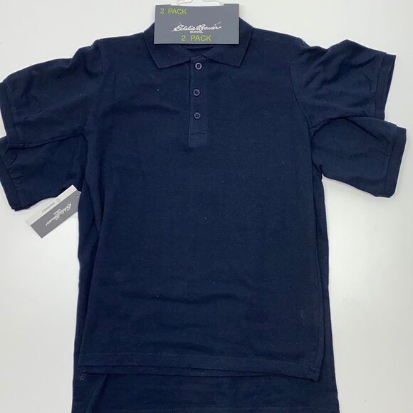 NEW EDDIE BAuer SCHOOL 2 pack navy polo shirt - Picture 1 of 4